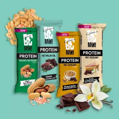 BeRaw Baton protein - surowe kakao w gorzkiej czekoladzie 40 g