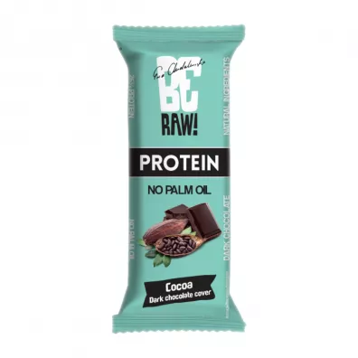 BeRaw Baton protein - surowe kakao w gorzkiej czekoladzie 40 g