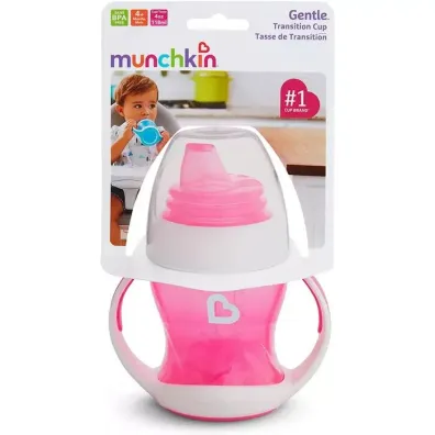 Kubek z mi�kkim ustnikiem i uchwytami Munchkin 118ml r�owy