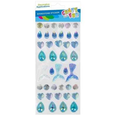 Ozdoby dekoracyjne samoprzylepne Syrenka niebieskie CRAFT WITH FUN 567265