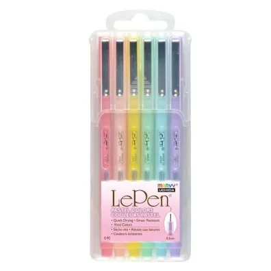 Marvy Cienkopisy Le Pen Pastel 6 szt.