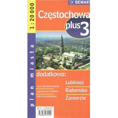 Plan miasta +3 Częstochowa, Lubliniec, Radomsko, Zawiercie 1:20 000
