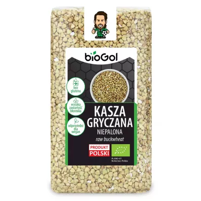 Biogol Kasza gryczana niepalona bezglutenowa 500 g Bio