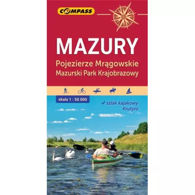 Mapa turystyczna Mazury. Pojezierze Mr�gowskie 1:50 000
