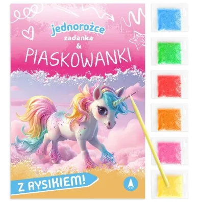 Malowanka 180X260 Jednoro�ce. Zadanka & piaskowanki SKRZAT 079661 - Wioleta �y�owska