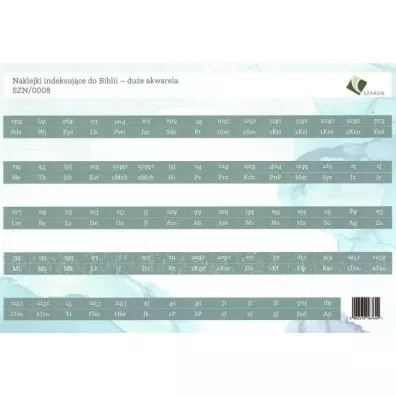 Naklejki indeksuj�ce do Biblii - du�e akwarela