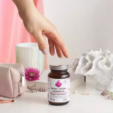 Aura Herbals Kolagen Rybi NatiCol 800 mg, Wosy, Skra, Paznokcie - suplement diety 60 kaps.