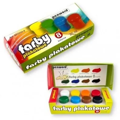 Penword Farby plakatowe 8 kolor�w