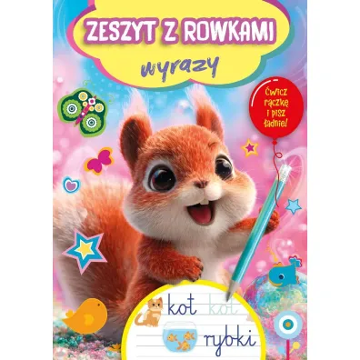 Zeszyt z rowkami. Wyrazy