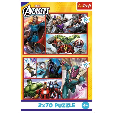 Puzzle 2x70 el. Zosta� bohaterem Trefl