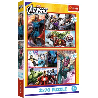 Puzzle 2x70 el. Zosta� bohaterem Trefl