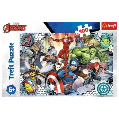 Puzzle 100 el. S�awni Avengers. Disney Marvel Trefl