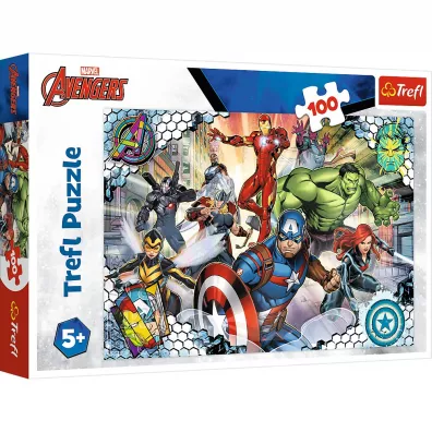 Puzzle 100 el. S�awni Avengers. Disney Marvel Trefl