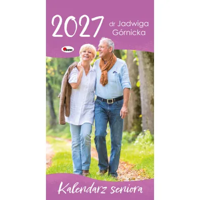 Kalendarz 2027 �cienny paskowy Seniora z miejscem na notatki KR1