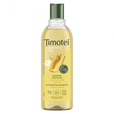 Timotei Precious Oils szampon odżywczy do włosów suchych i matowych z organicznym olejkiem arganowym 400 ml