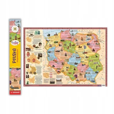 Polska - Mapa administracyjna dla dzieci