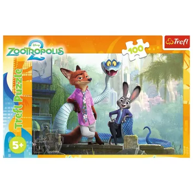 Puzzle 100 el. Tajemnice Zootopii Trefl