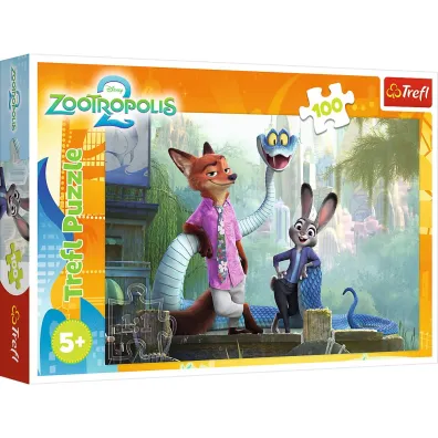 Puzzle 100 el. Tajemnice Zootopii Trefl
