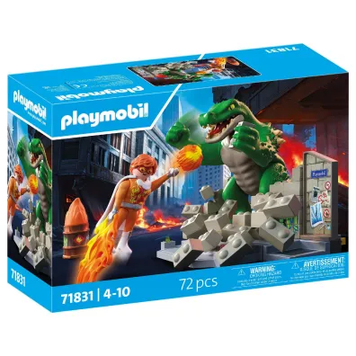 PLAYMOBIL Heroes Playmobil Bohaterski pojedynek z jaszczurem 71831