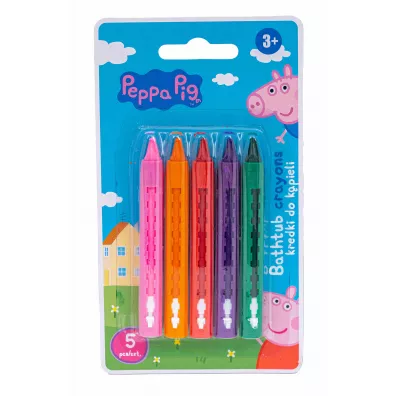 Kredki �wiecowe do k�pieli 5kol �winka Peppa ASTRA 5 szt.