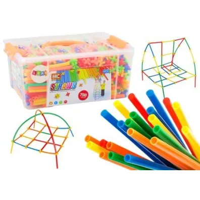 Zestaw s�omek do konstrukcji 3D kolorowe 800el LeanToys