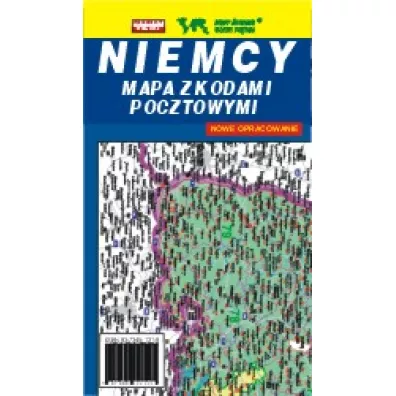 Niemcy 1:1 000 000 mapa z kodami pocztowymi