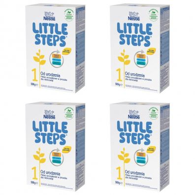 Nestle Little Steps 1 Mleko pocztkowe w proszku dla niemowlt od urodzenia Zestaw 4 x 500 g