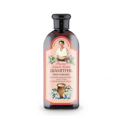 Babuszka Agafia Ziołowy szampon do włosów farbowanych ze zsiadłym mlekiem 350 ml