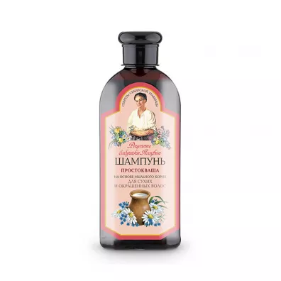 Babuszka Agafia Zio�owy szampon do w�os�w farbowanych ze zsiad�ym mlekiem 350 ml