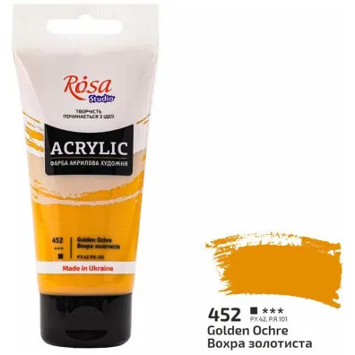 Rosa Farba akrylowa golden ochre 452 75ml