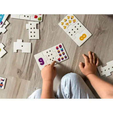 Puzzle sensoryczne. Cyferki. Kapitan Nauka Edgard