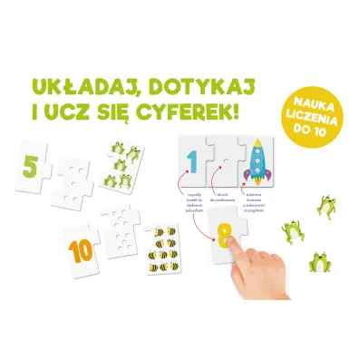 Puzzle sensoryczne. Cyferki. Kapitan Nauka Edgard
