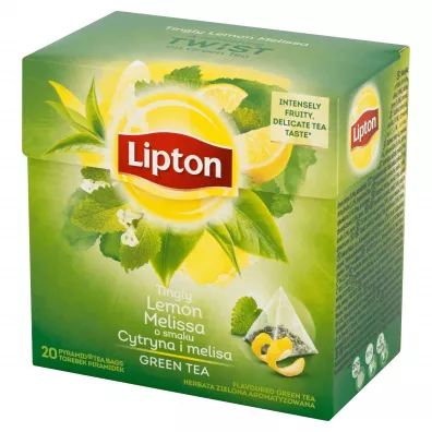 Lipton Zielona herbata Cytryna i Melisa 20 x 1,6 g