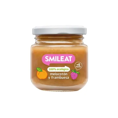 Smileat Deser z ekologicznymi brzoskwiniami i malinami po 6 miesi�cu 130 g Bio