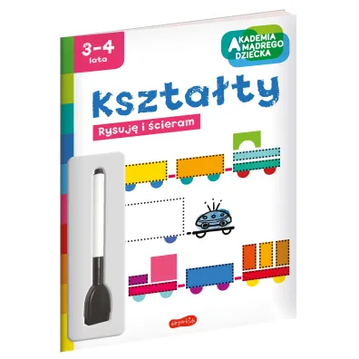 Kszta�ty. Akademia m�drego dziecka. Rysuj� i �cieram