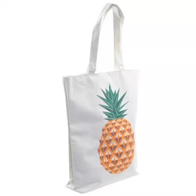 Bawe�niana torba z zamkiem i podszewk� - Ananas