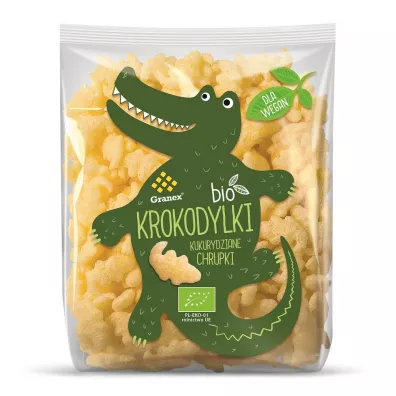 Granex Chrupki kukurydziane krokodylki 80 g Bio