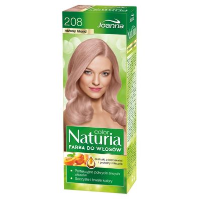 Joanna Naturia Color farba do włosów 208 Różany Blond