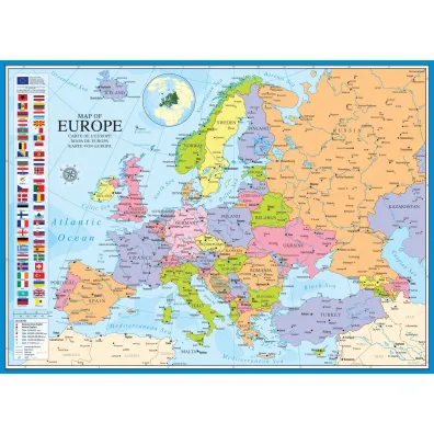 Puzzle 1000 el. Mapa Europy Eurographics