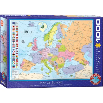 Puzzle 1000 el. Mapa Europy Eurographics