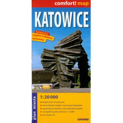 Katowice Plan Miasta Laminowany