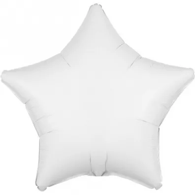 Amscan Balon foliowy metalik bia�y gwiazda luzem 48cm