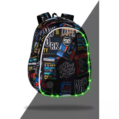 CoolPack Plecak szkolny Jimmy LED Big City