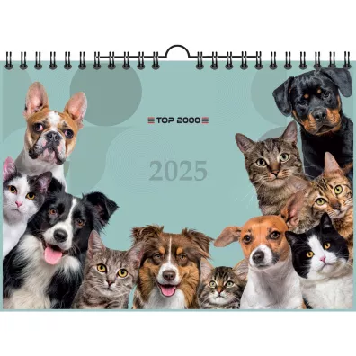 Top-2000 Kalendarz 2025 cienny A4 Animals TOP2000