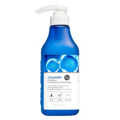 Farm Stay Collagen Water Full Shampoo & Conditioner 2in1 kolagenowy szampon z odywk 2w1 530 ml