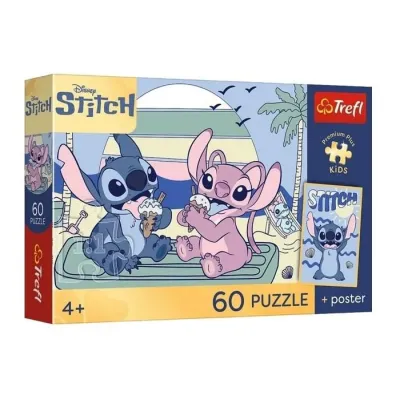 Puzzle 60el Premium Zabawa ze Stitchem TREFL 17430