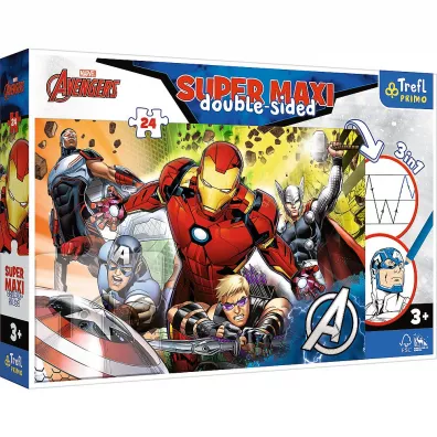 Puzzle 24 el. SUPER MAXI Silni Avengers 41007 Trefl