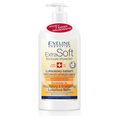 Eveline Cosmetics Extra Soft luksusowy balsam odżywczo-energizujący bio olejek arganowy 350 ml