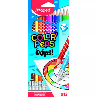 Maped Kredki Colorpeps Oops trjktne z gumk 12 szt.