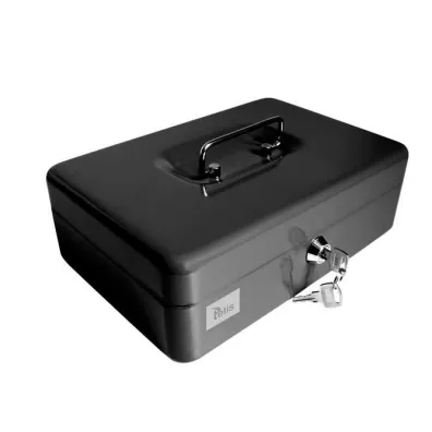 Tetis Kasetka metalowa 19,4x14,4x7,5cm czarna